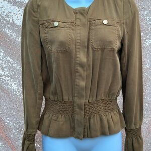 White House Black Market NWT Brown/Olive Green Jacket XXS